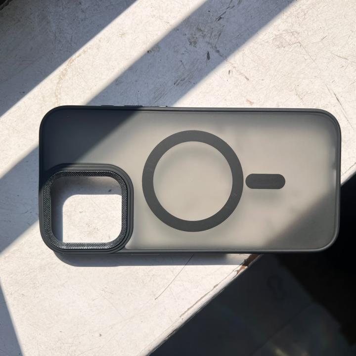 MagSafe Frosted Matte Phone Case – Shockproof Transparent Magnetic Cover with Camera Protection