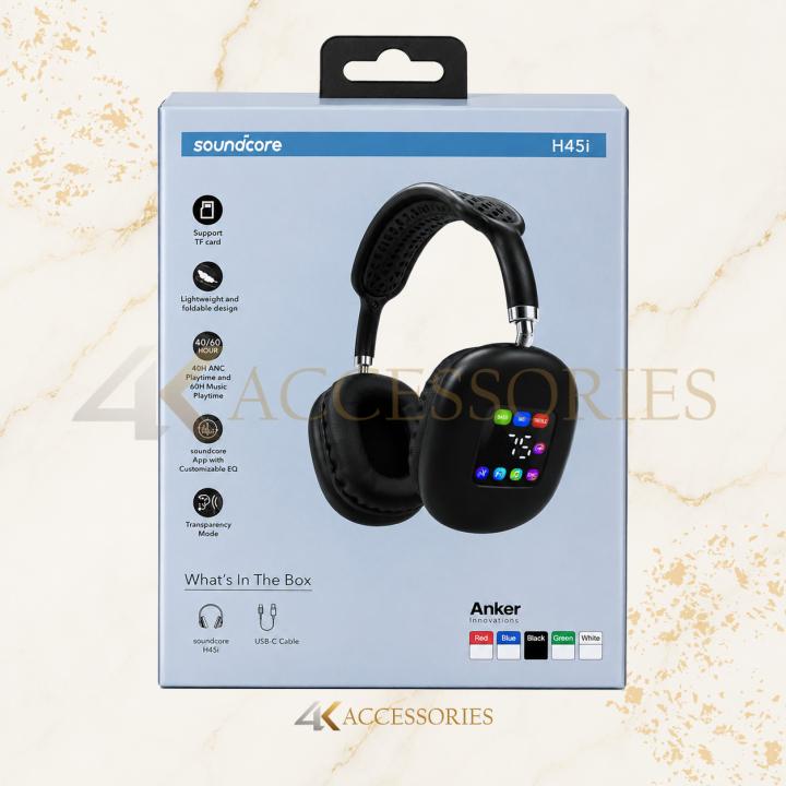 Soundcore H45i Wireless Headphones – Active Noise Cancelling, 60H Playtime, App Control