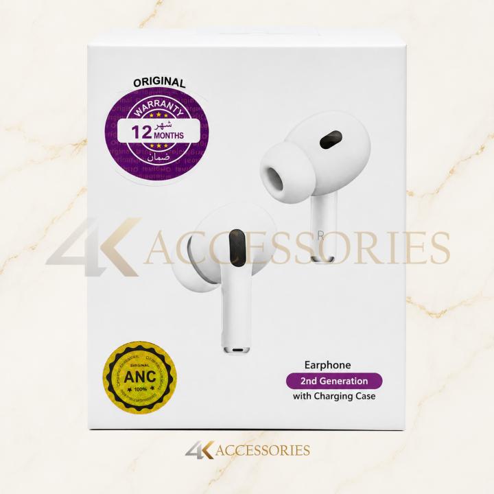 Pro 2 Style Wireless Bluetooth Earbuds with ANC & Charging Case