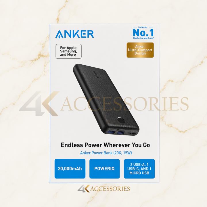 Anker 325 Power Bank PowerCore 20K 20,000mAh with Dual USB-A