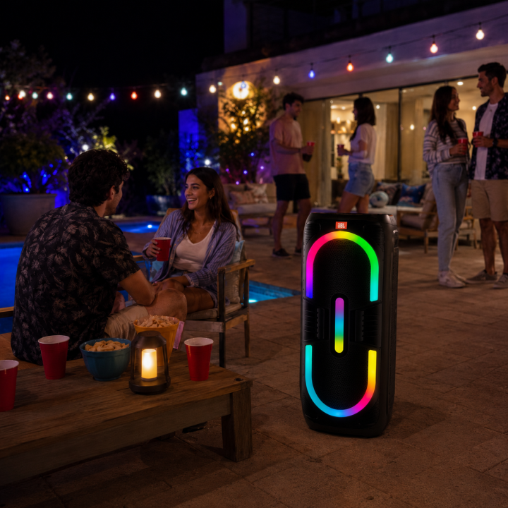 PartyBox 800 Large Portable Bluetooth Speaker with RGB Lights and Microphone Input